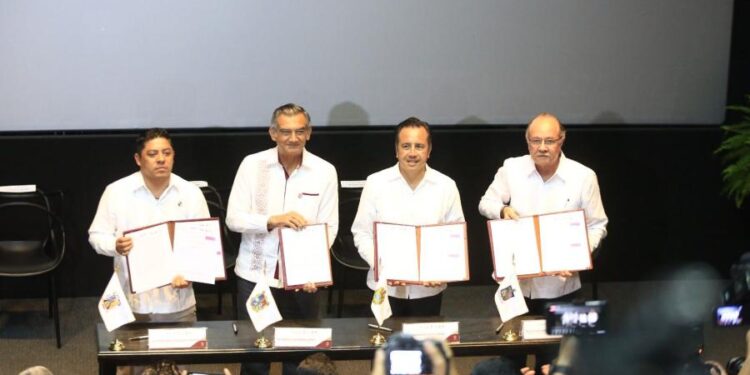 Firman Tamaulipas, San Luis Potosí, Veracruz y Nuevo León convenio en materia de seguridad