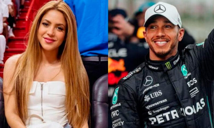 Shakira apoya a Lewis Hamilton en el Gran Premio de Gran Bretaña y despierta rumores de romance