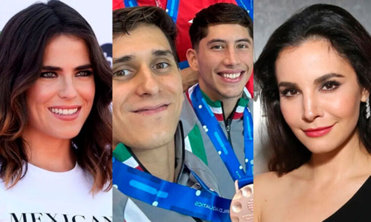 Actrices Martha Higareda y Karla Souza respaldan a clavadistas mexicanos