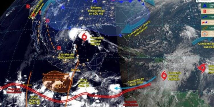 Lluvias torrenciales pronosticadas por la tormenta Harold