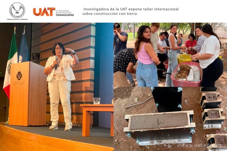 Científica de la UAT imparte taller internacional sobre construcción con tierra