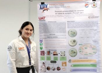 Alumna de la UAT estudia el potencial antimicrobiano de la vaina de mezquite