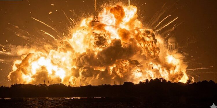 Explota el cohete “New Glenn” de Blue Origin en prueba no tripulada