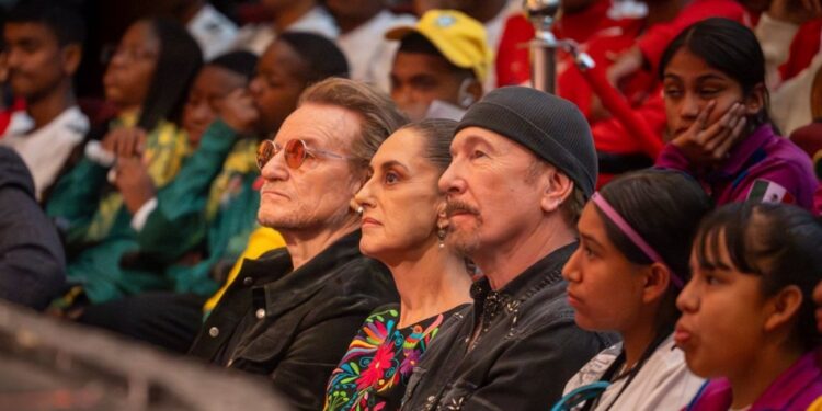 U2 y la presidenta Claudia Sheinbaum, ¿Habrá concierto gratuito en el Zócalo?