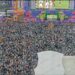 El Zócalo luce a reventar por partido de México