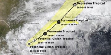 Potencial Ciclón en Golfo de México, genera lluvias intensas en Nuevo León y Tamaulipas