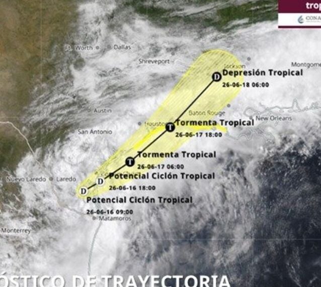 Potencial Ciclón en Golfo de México, genera lluvias intensas en Nuevo León y Tamaulipas