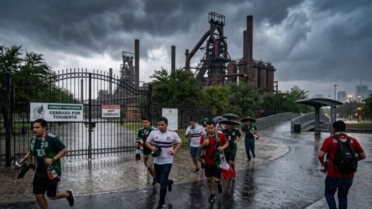 Pegan fuertes lluvias a Nuevo León, cierran Fan Fest