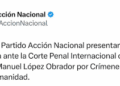 Presenta el PAN denuncia formal contra expresidente AMLO en La Haya