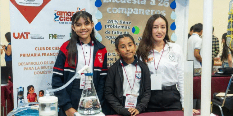 Crean alumnas de primaria, con asesoría de la UAT, filtro ecológico de agua