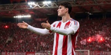 «La Hormiga»  González se estrena con gol en la Europa League en triunfo del Olympiacos