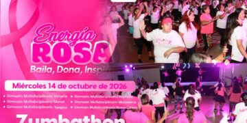 Organiza la UAT el Zumbathón con Causa “Energía Rosa: Baila, Dona, Inspira”
